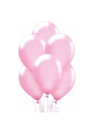 Pembe Metalik Balon 20 Adet 418
