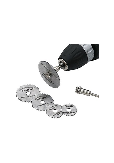 Daire Testere Bıçağı Seti, 6 Adet Döner Alet El Daire Testeresi, 3,2 Mm Çubuklu, Mini Delikli Kesme Diskleri, Ahşap, Plastik, Bakır, Alüminyum Ve İnce Sac İçin Kesme Diskleri