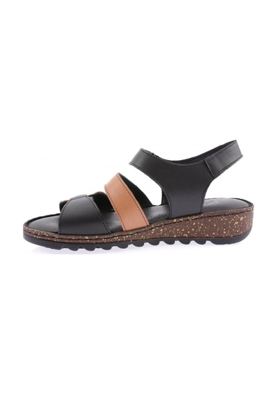 Dgn 320-23y Kadin Sirali Bantli Cirtli Sandalet 320-2132-R4272 Siyah