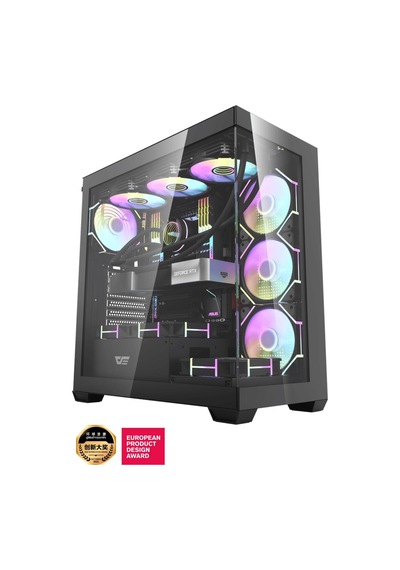 Aıgo Ds900 At-750w 80+ Bronze Usb3.0 Type-c 4 12cm Fan Temperli Cam Siyah Atx Kasa