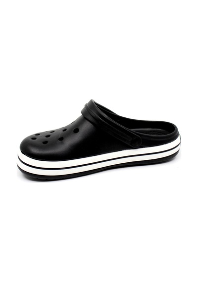 Akınalbella 195 Siyah-beyaz-siyah Unisex Sabo Terlik Siyah