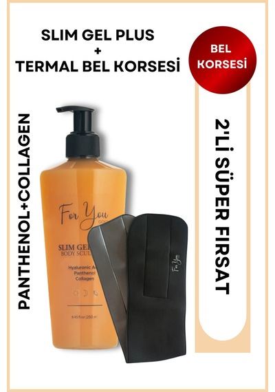 Sıkılaştırıcı, Bölgesel İncelme, Selülit Ve Çatlak Karşıtı, Slim Jel Plus& Termal Bel Korsesi