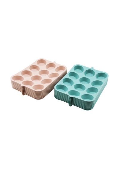 İbico No-1218 12 Gözlü Yuvarlak Silikon Muffin Kek Kalıbı- 10'li Paket Diğer