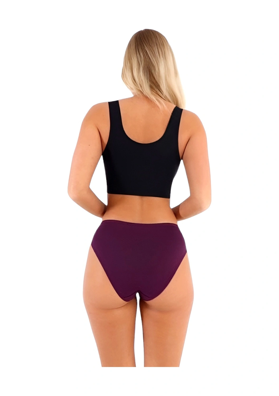 Tezzgelsin Kadın Pamuklu Penye Süprem Kumaş Bikini Külot Kadın Bikini Külot 6 Adet Mor
