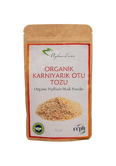 Organik Psyllium Husk Karnıyarık Otu Tozu 100 G