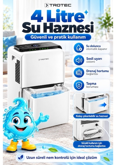 Trotec TTK 99 Nem Alma Ve Hava Temizleme Cihazı