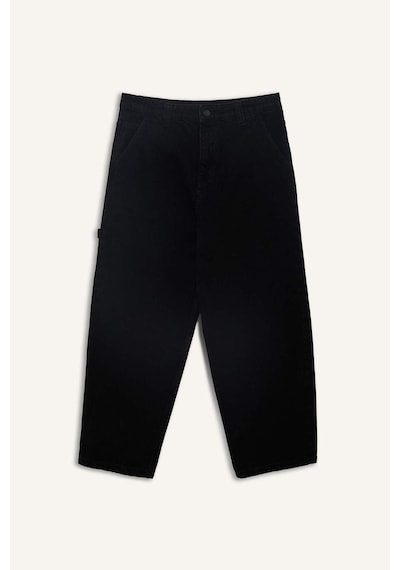 DeFacto %100 Pamuk Skater Fit Geniş Kalıp Yüksek Bel Geniş Paça Siyah Jean Pantolon F3926AX25SMNM40 DeFacto %100 Pamuk Skater Fit Geniş Kalıp Yüksek Bel Geniş Paça Siyah Jean Pantolon F3926AX25SMNM40