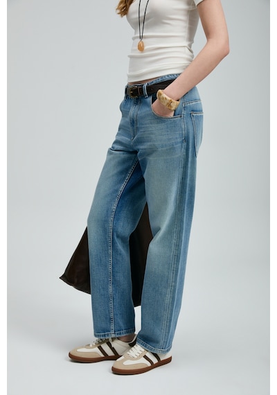 Lufian Eva Kadın Denim Straıght Fıt- Orta Bel Açık Mavi Açık Mavi 121200010100320