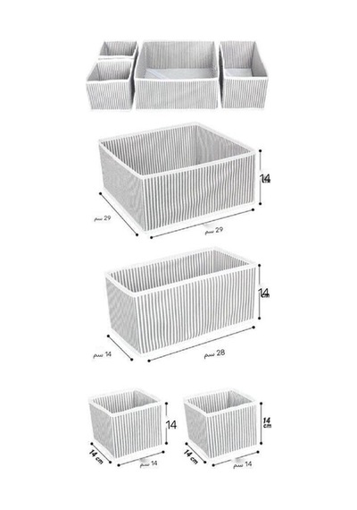 4'lü Çok Amaçlı Dolap Içi Ve Çekmece Içi Düzenleyici Organizer Kutu Seti Kumaş 25 X 25 Çok Renkli Tr Diğer