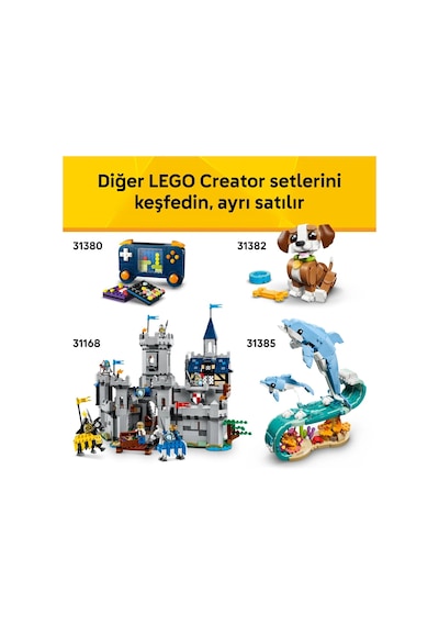 LEGO® Creator Acımasız Köpek Balığı ile Hazine Sandığı 31381 – 8 Yaş Üzeri Çocuklar için Yaratıcı Oyuncak Yapım Seti (379P)