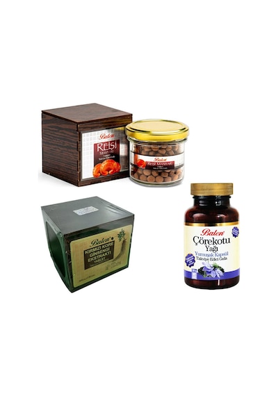 Balen Reishi +Kırmızı Kore Gınseng+çörekotu Yağı Kapsül
