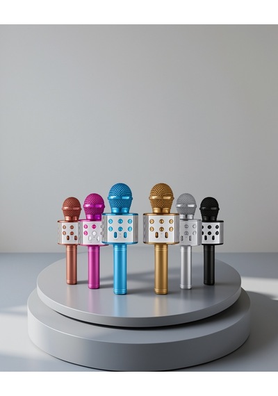 Kablosuz Bluetooth Karaoke Mikrofon, Yankı Efektli