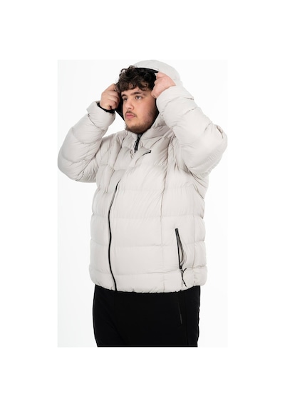 Maraton Sportswear Büyük Beden Erkek Kapşonlu Uzun Kol Basic Taş Rengi Mont 21391-taş Rengi Taş