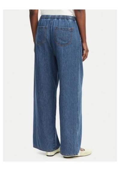 Tommy Hilfiger Mavi Denim Logolu Kadın Pantolon-15584 Mavı