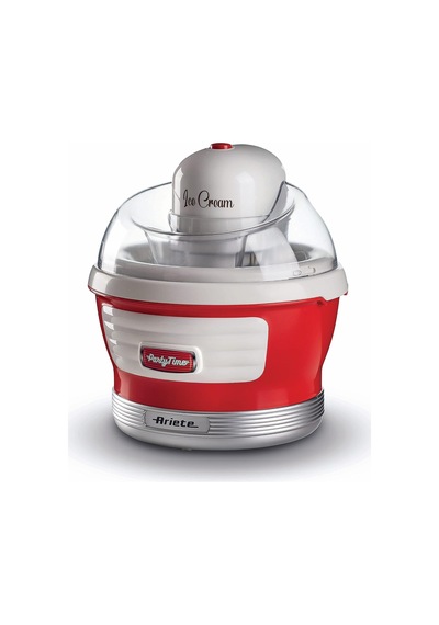 Party Time Dondurma Yapma Makinesi Kırmızı 0643/00 - Ice Cream Maker, 30 Dakikada Dondurma Hazırlama,1,5 Litre Kapasite, 12 Watt