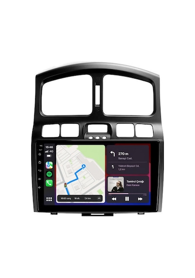 Hyundai Santa Fe 2002-2006 Android Multimedya Carplay Android Auto Navigasyon 8gb Ram 128gb 9"