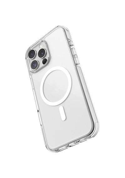 Apple iPhone 16 Pro Max Kılıf Magsafe Uyumlu Airbag Tasarımlı Raptic Clear Serisi Şeffaf Kapak Beyaz