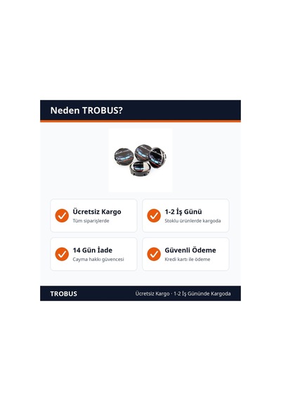 Trobus Bmw Uyumlu Geçme Jant Göbeği Damla Model 4'lü 55 Mm