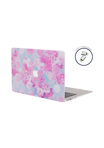 Apple Uyumlu MacBook Pro Kılıf 13inç M1-m2, Flower02 Type-c'li Model A2338 A2289 A2251 A1706-08 A1989 A2159 İle Beyaz