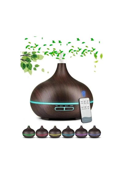 Torvi Uzaktan Kumandalı 550 Ml Aroma Difüzörü Ultrasonik Hava Nemlendirici 7 Renk Led