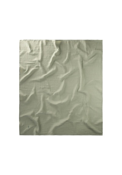 Nakışlı Müslin Battaniye 90x100 Cm Yeşil