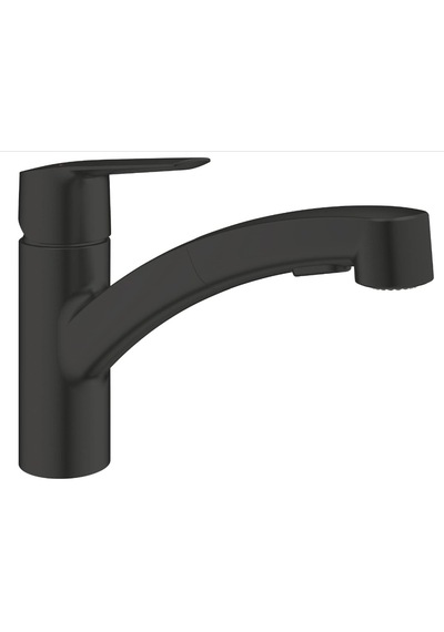 Grohe Start 303072431 90 Dönüş Açısı Spiralli Eviye Bataryası Mat Siyah