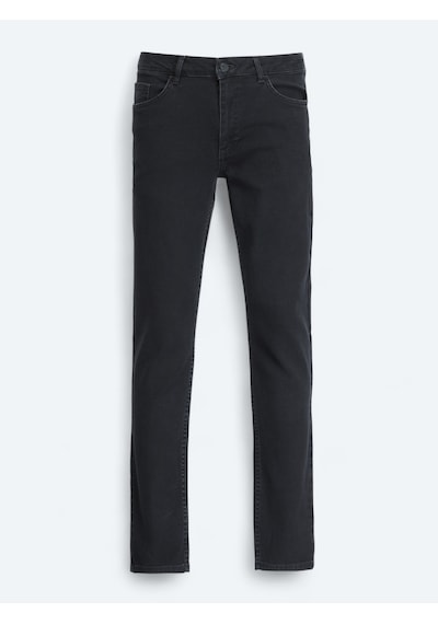 Kip Siyah Slim Fit Denim Pamuk Karışımlı Pantolon