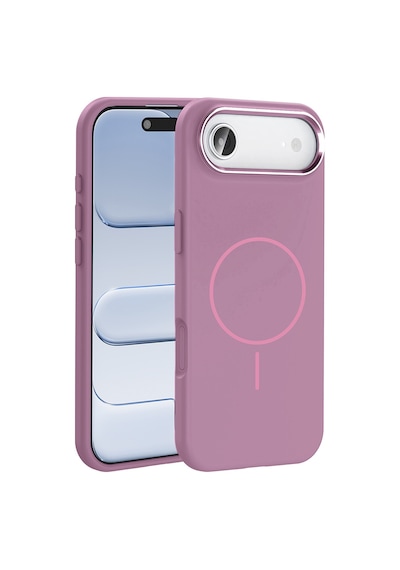 Apple Uyumlu iPhone 17 Air Kılıf M-safe Şarj Özellikli Metal Kamera Çerçeveli Mkst Edi Silikon Kapak - Mor Mor