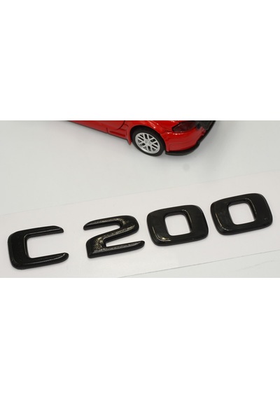 C 200 Bagaj Parlak Siyah ABS 3M 3D Yazı Logo