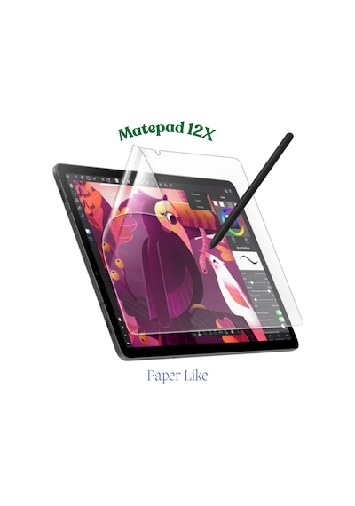 Fuchsia Mate Pad 12x İle Uyumlu Gerçek Kağıt Özellikli Paper Like Tablet Ekran Koruyucu