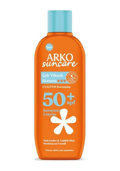 Arko Suncare Güneş Bakım Sütü, Spf50+, 200 Mililitre Sku: Smg8690010463760 Açık Bej