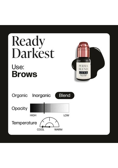 Perma Blend Luxe Ready Darkest Nötr Koyu Kahve Kalıcı Makyaj Kaş Pigmenti 15ml Diğer