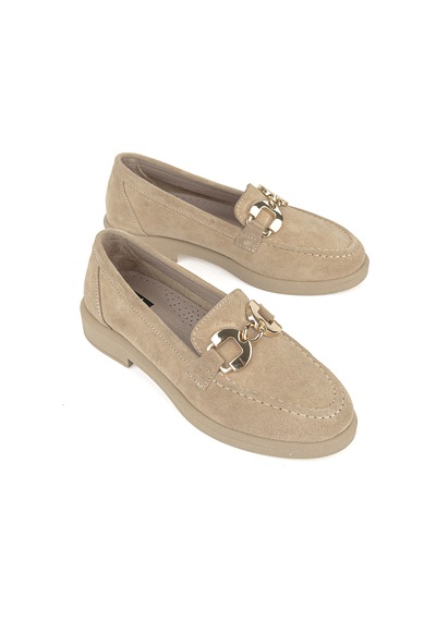 Ziya, Kadın Hakiki Deri Loafer Ayakkabı 161359z706 Bej 161359z706 340