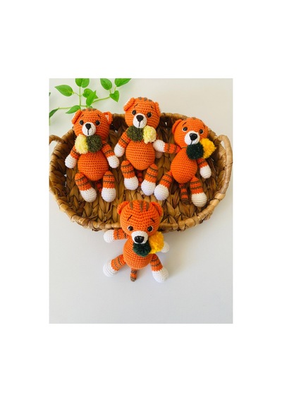 Adenya Sepeti Amigurumi Kaplan Oyuncak Turuncu
