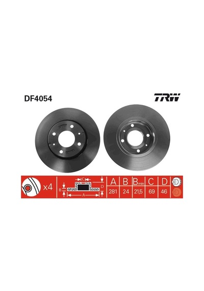 Trw Df4054 Ön Fren Diski Hava Kanallı Mıtsubıshı Carısma 1.6l 4g92 Da1a 95- 1.8l Gdı 4g93 Da2a 95- 1.9l Dı -d F9q Dizel Da5a 00-05 / Space Star 1.3l 1.6l Dg1a 98- / Volvo S40 1.6 1.8 1.9 2.0 T 95/04 V40 30818027-m818027 1 Takım Trw Df4054 Ön Fren Diski Hava Kanallı Mıtsubıshı Carısma 1.6l 4g92 Da1a 95- 1.8l Gdı 4g93 Da2a 95- 1.9l Dı -d F9q Dizel Da5a 00-05 / Space Star 1.3l 1.6l Dg1a 98- / Volvo S40 1.6 1.8 1.9 2.0 T 95/04 V40 30818027-m818027 1 Takım