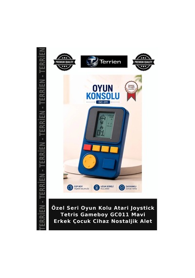Özel Seri Oyun Kolu Atari Joystick Tetris Gameboy Gc011 Mavi Erkek Çocuk Cihaz Nostaljik Alet