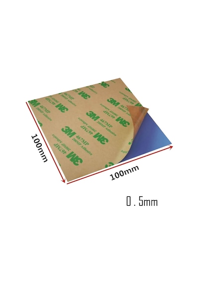 0 5mm 10x10cm Chipset Soğutucu Termal Pad Ped Tek Taraflı Yapışkanlı Mavi 3 6w/m K