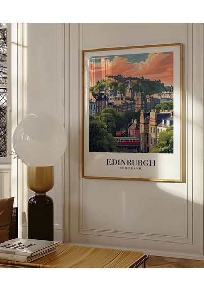 Çerçevesiz Poster Edinburgh'un Tarihi Tepeleri
