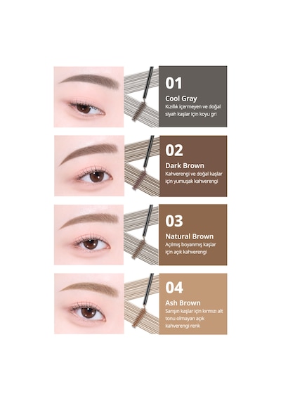 Peripera Speedy Skinny Browcara 01 Cool Gray