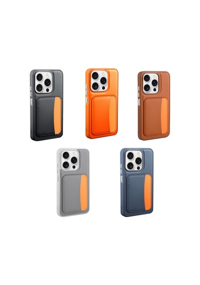 Xiaomi Redmi 15c Kılıf Kartlıklı Kamera Yükseltili Silikon Pazarplus Turuncu