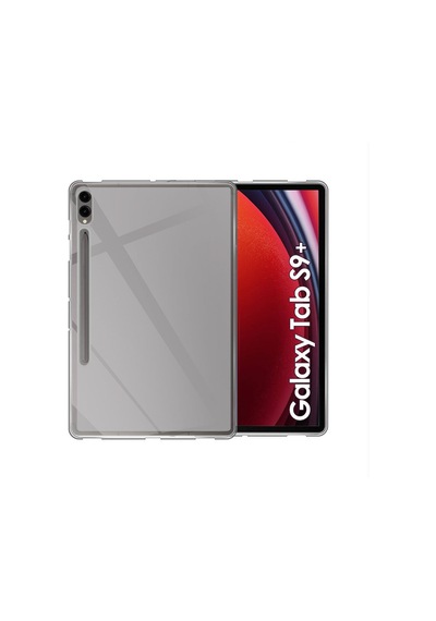 Forzacase Samsung Galaxy Tab S9 Plus 12.4 İnch İle Uyumlu Silikon Kılıf Buzlu Şeffaf - Fc013 Şeffaf