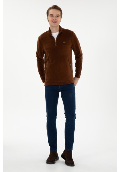U.s. Polo Assn. Erkek Kahverengi Sweatshirt 50290609-vr029 Kahverengi