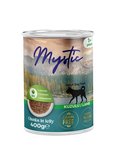 Mystıc Yetişkin Köpek Kuzulu Ve Jöleli Konserve Mama 400 Gr