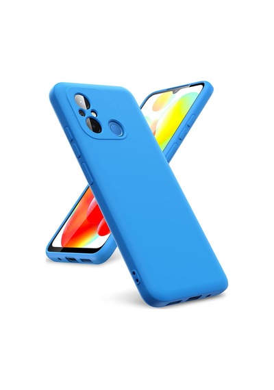 Xiaomi Redmi 12c Kılıf Kamera Korumalı Lansman Silikon Kapak Mavi