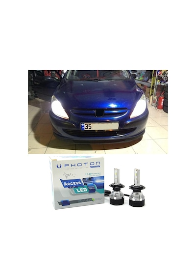 Peugeot 307 Led Xenon Uzun Far Ampulü H7 Access Yeni Seri Beyaz 2005+