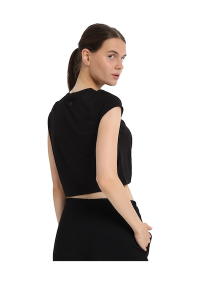 Sportive Marana Cropped Top Kadın Siyah Günlük Stil T-shirt 25kk1032-syh 1776514 SIYAH
