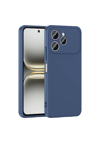 Tecno Spark 40 Kılıf Yumuşak Silikon Kamera Korumalı Lansman Celikaksesuar Koyu Mor