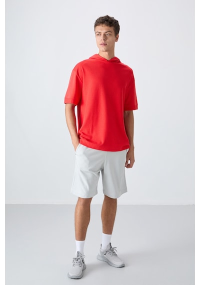 Tommy Life Fiesta Pamuklu Kalın Yüzeyi Dokulu Oversize Fit Basic Erkek T-shirt - 88335 Kirmizi Tommy Life Fiesta Pamuklu Kalın Yüzeyi Dokulu Oversize Fit Basic Erkek T-shirt - 88335 Kirmizi