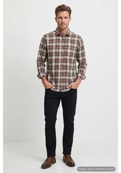 Jack & Jones Jjjames Erkek Gömlek Kahverengi