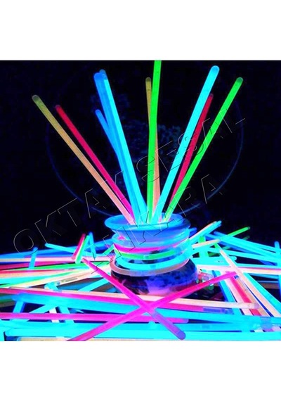 100 ADET GLOW STİCK IŞIKLI FOSFOR ÇUBUK NEON IŞIK GLOW PARTİ IŞIKLARI NEON IŞIKLI BİLEKLİK IŞIKLI NEON KOLYE YILBAŞI PARTİ IŞIKLARI